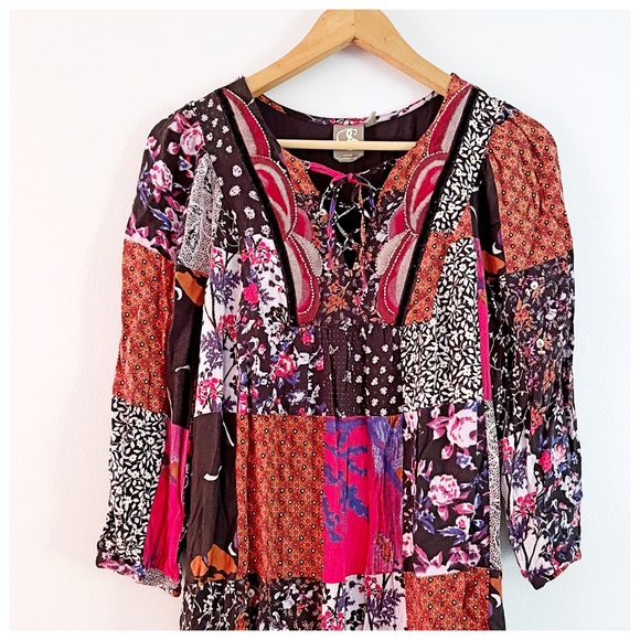 Anthropologie Arcata Patchwork Dress by One September XS - Picture 8 of 16